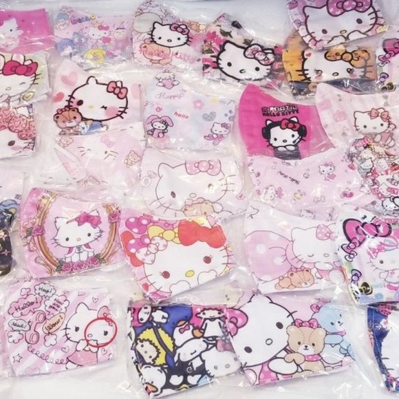 3x HANDMADE HK hello kitty sanrio FACE COVER MASK - Picture 13 of 13
